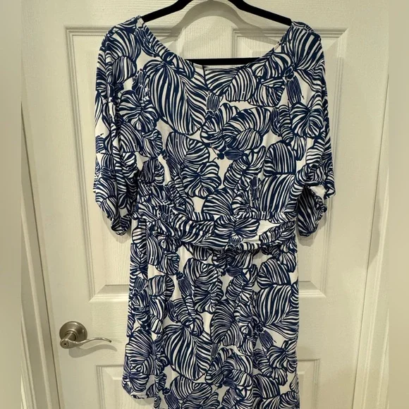 Lilly Pulitzer Boat Neck Parigi Romper Size L - Picture 4 of 8